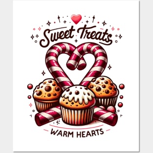 Sweet Treats Vintage Christmas Muffins Baking Posters and Art